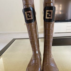 Authentic fendi rain boots